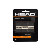 Head Padel Pro Overgrip (Pack of 3) - Black Black One Size Grips Head