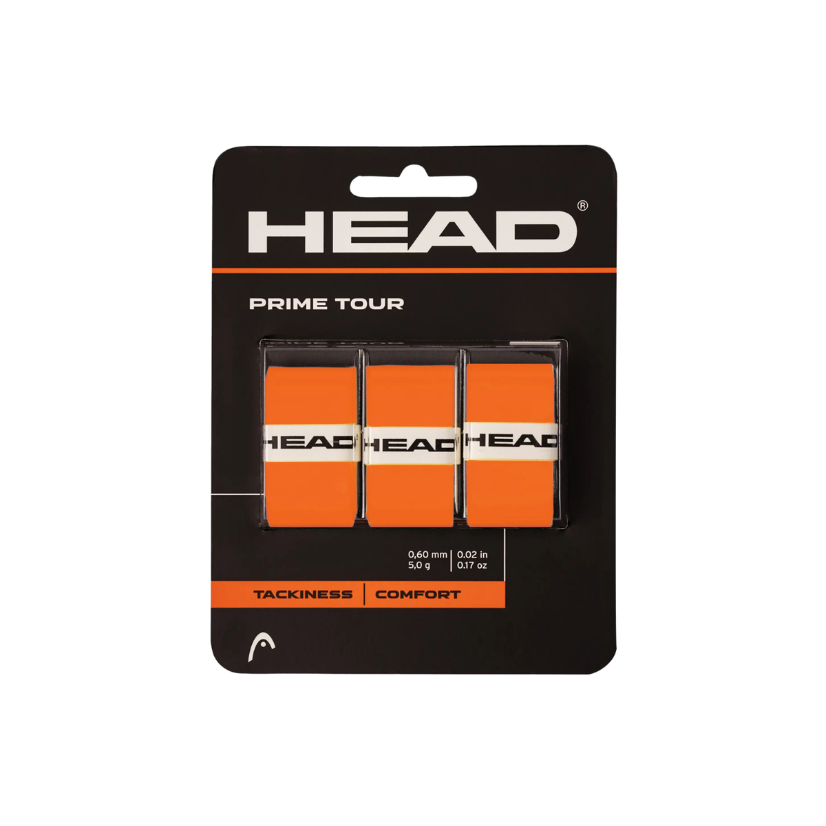 Head Prime Tour Tennis Overgrip (Pack of 3) - White Grips Head