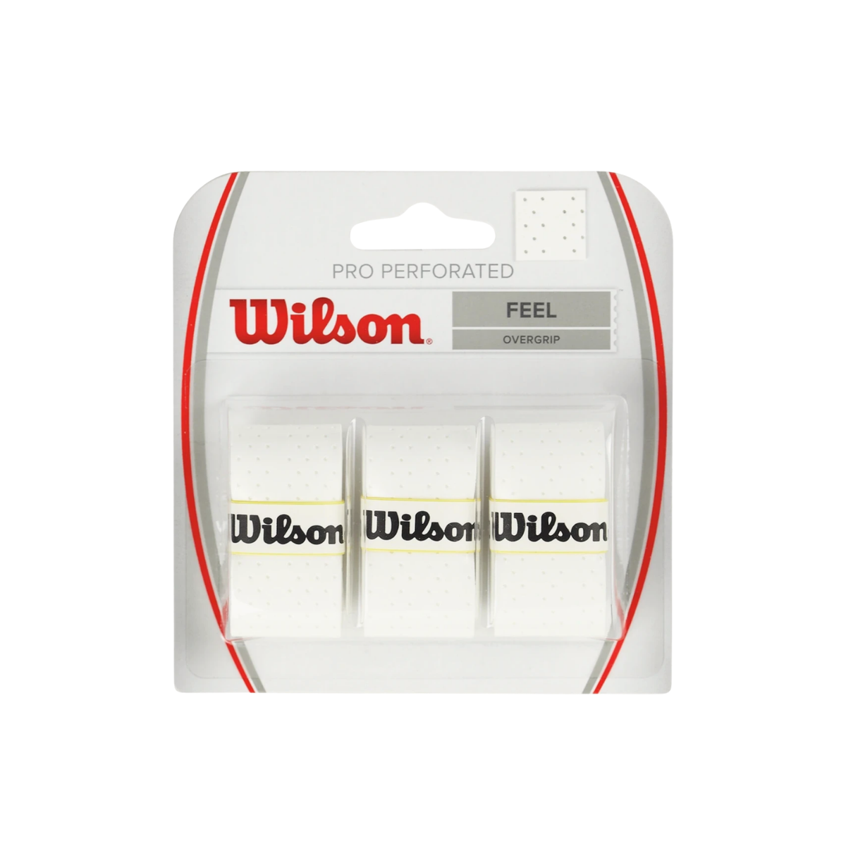 Wilson Pro Perforated Overgrip (3 Pack) - White