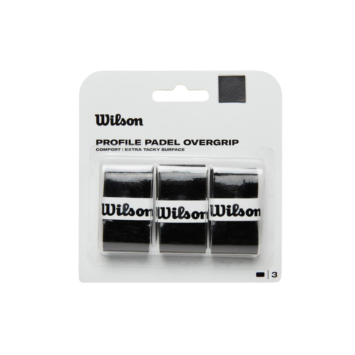 Wilson Profile Padel Overgrips (3 Pack) - Black