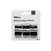 Wilson Profile Padel Overgrips (3 Pack) - Black