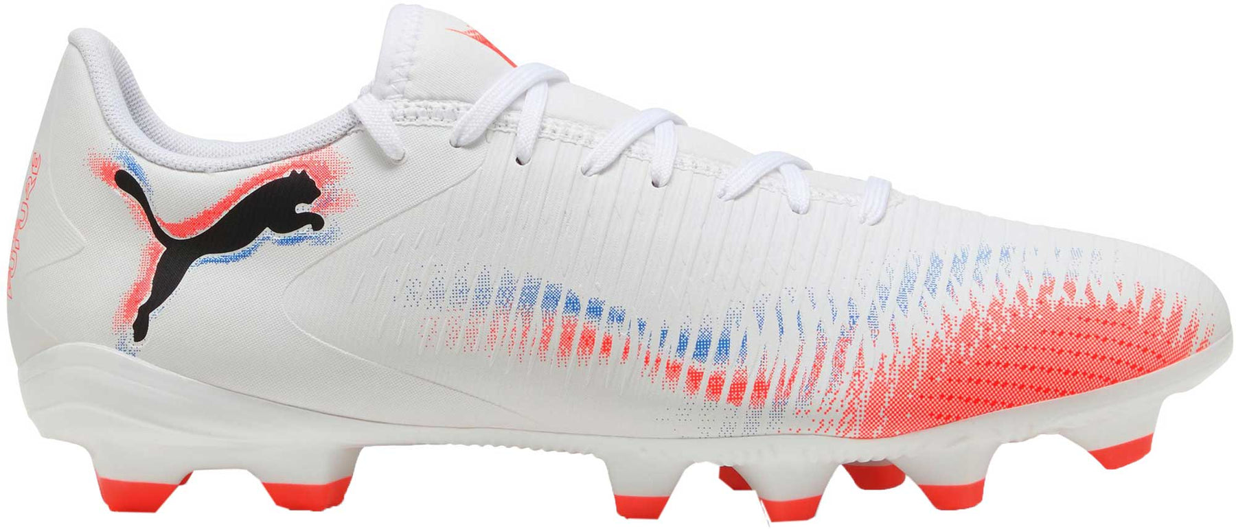 Puma Future 8 Play FG/AG Football Boots Junior - Puma White/Red Puma White Puma Black Glowing Red shoes Puma