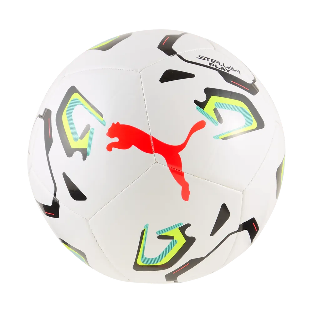 Puma Stellar Play Football - White/Aquatic/Yellow Alert 08507101 by Puma