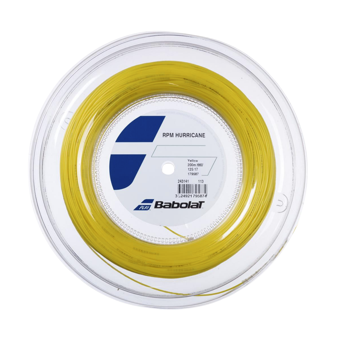 Babolat RPM Hurricane 1.25mm Tennis String Reel (200m) - White String (Reel) Babolat