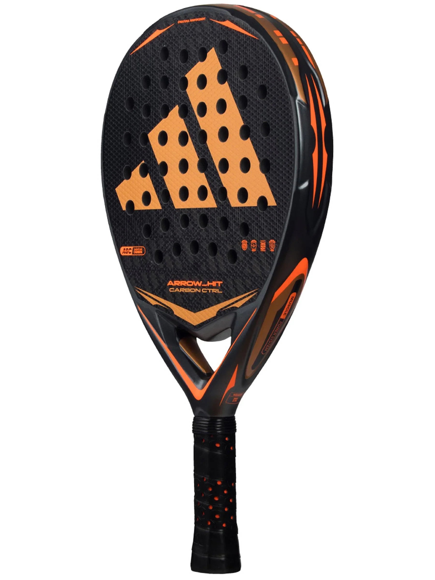 Adidas Arrow Hit Carbon Ctrl 2026 Padel Racket - Anthracite/Orange Padel Adidas
