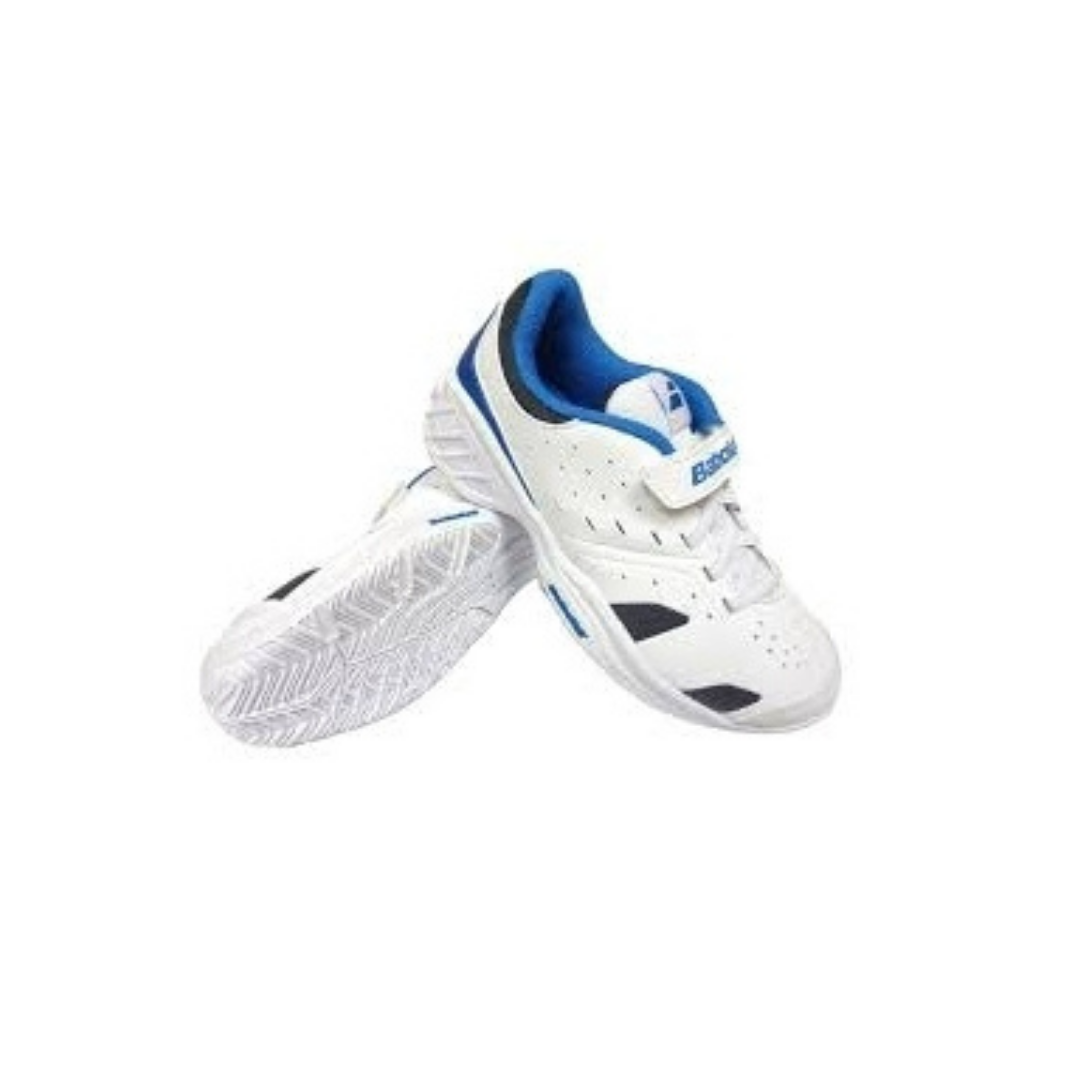 Babolat Drive 3 32S1491 Tennis Shoes Juniors (White/Blue) Clearance Babolat