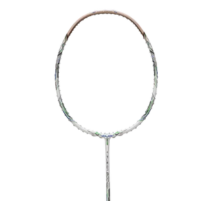 Hundred T-Fusion 800 Zoom 5U Badminton Racket - White/Gold Badminton Rackets Hundred
