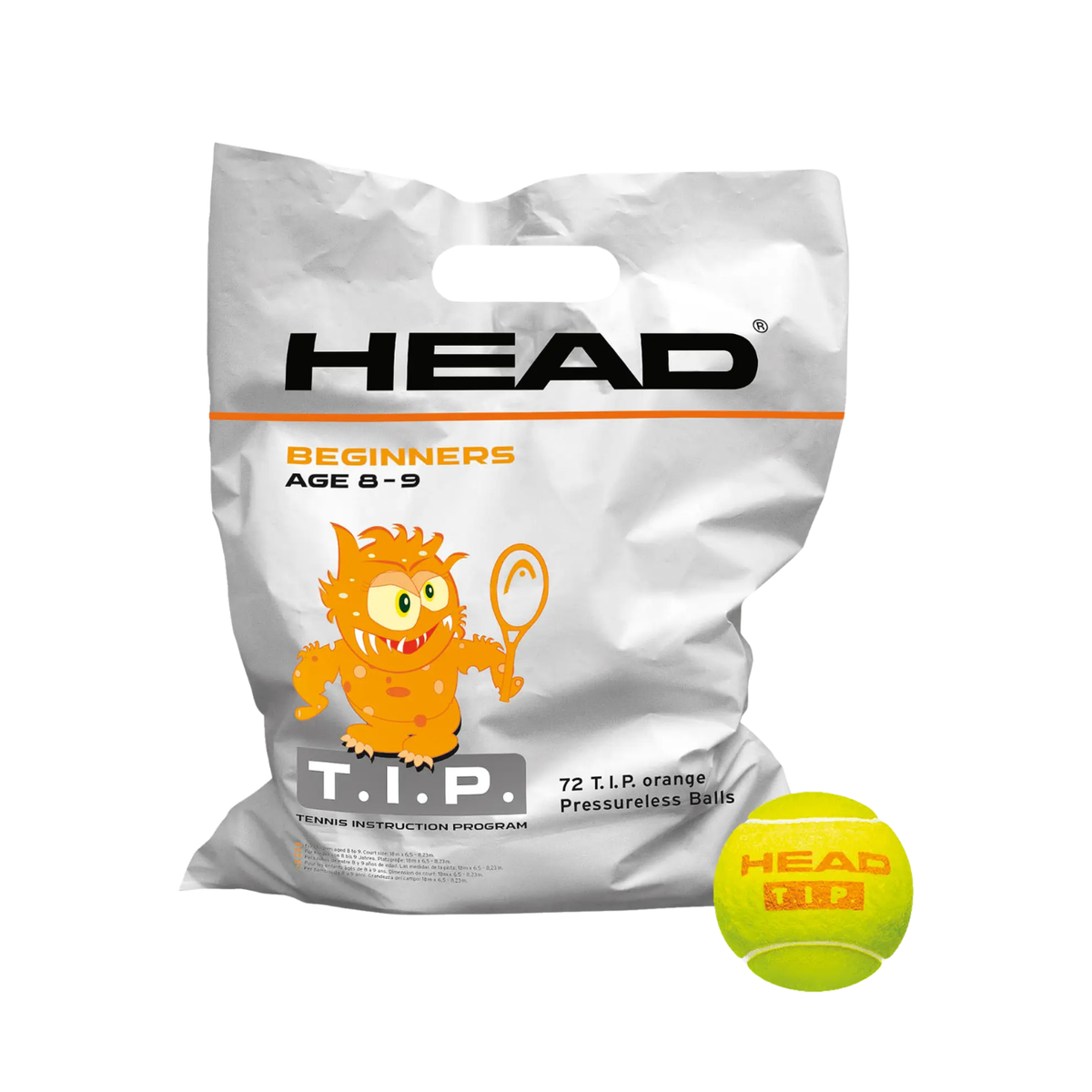 Head T.I.P Orange Stage 2 Tennis Balls (72 Pack) Orange One Size Tennis Balls Head