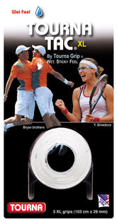 Tourna Tac XL Overgrip 3 Pack - White/Black/Pink White 99 cm x 29 mm Accessories Tourna