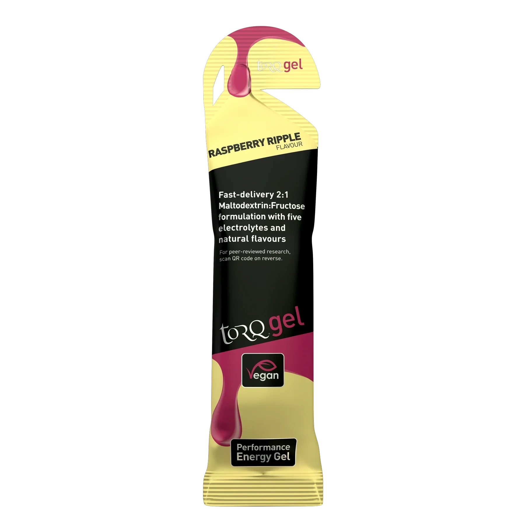 Torq Energy Gels (Single) - Raspberry Ripple Clearance Torq