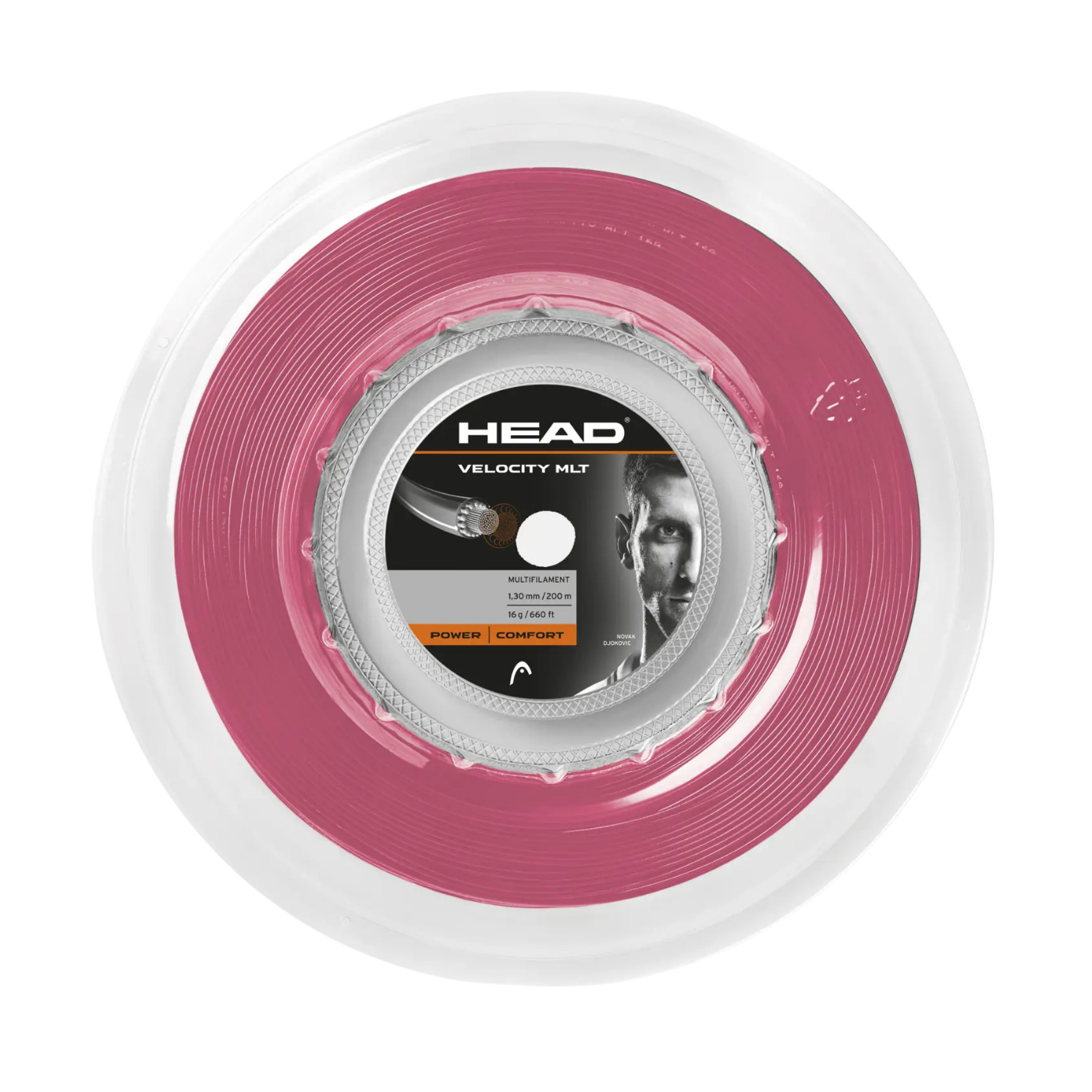 Head Velocity MLT 1.30mm Tennis String Reel (200m) - Pink Pink 1.30mm 200m String (Reel) Head