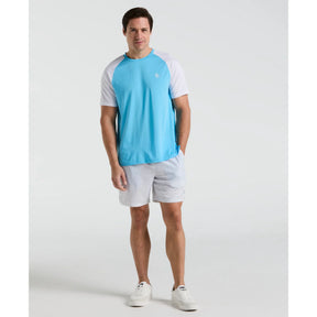 Original Penguin Blocked Performance Tennis T-Shirt - Blue Grotto