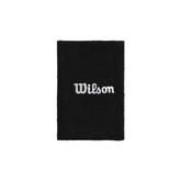 Wilson Wide Terry Wristband (2 Pack) - Black Black One Size Accessories Wilson