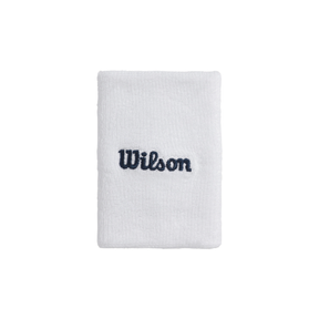 Wilson Wide Terry Wristband (2 Pack) - Black White One Size Accessories Wilson