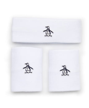 Original Penguin Solid (OGASE014) Headband and Wristband Set Unisex Accessories Original Penguin