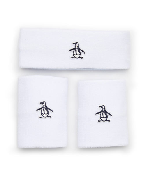 Original Penguin Solid (OGASE014) Headband and Wristband Set Unisex Accessories Original Penguin