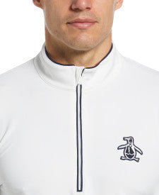 Original Penguin Long Sleeve 1/4 Zip Technical Earl (OGKSE004) Tennis Baselayer Men