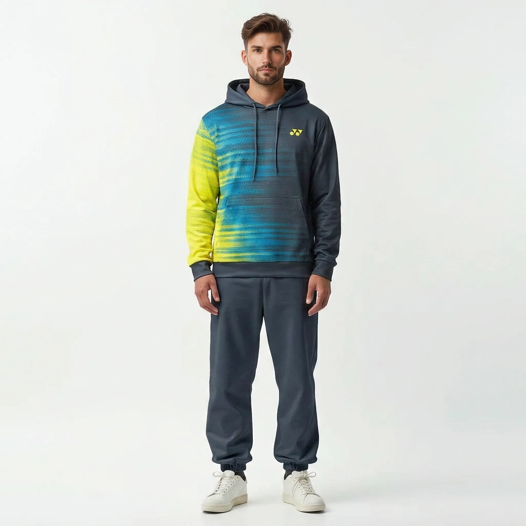 Yonex YHD2025 Speed Dash Performance Hoodie - Teal/Lime Clothing Yonex