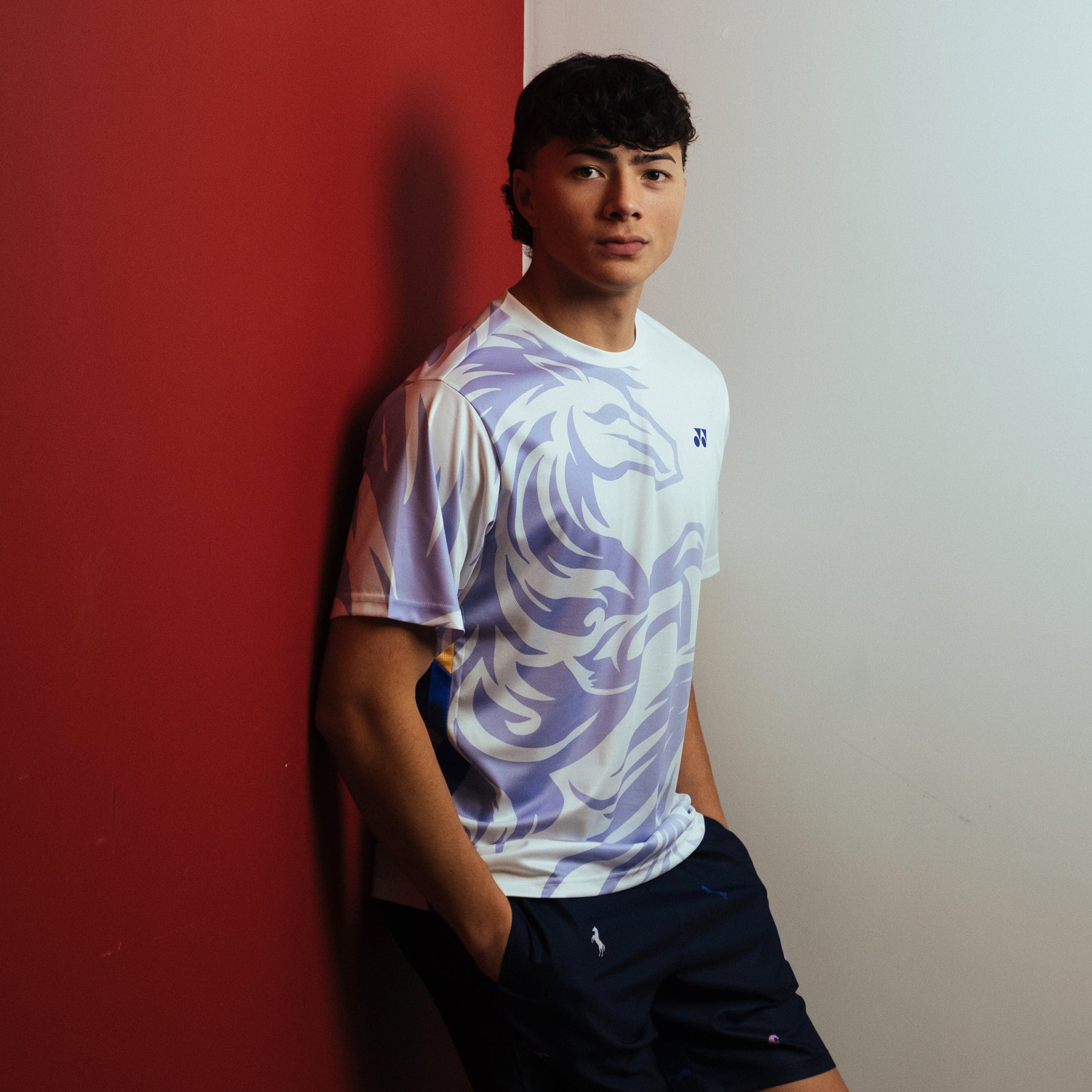 Yonex Imperial Stallion Men’s Game Top – White Yonex CNY2026 Game Top A Men Clothing Yonex