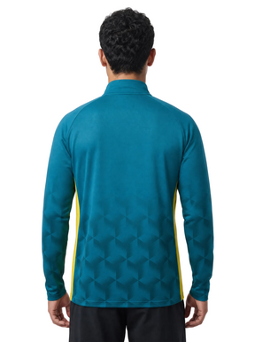 Yonex YML7 Unisex 1/4 Zip Midlayer - Teal Clothing Yonex
