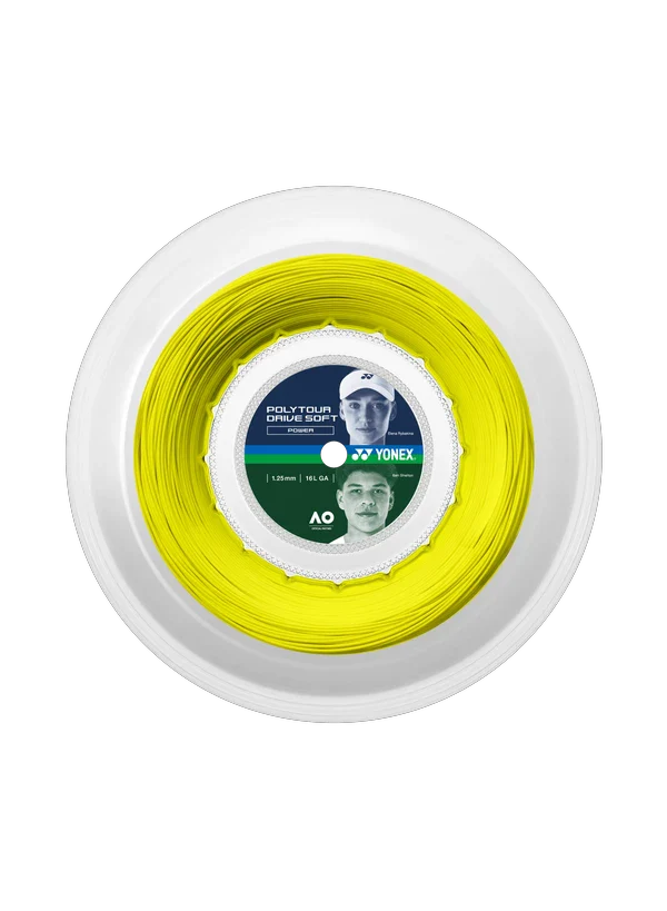 Yonex Polytour Drive Soft 1.25mm/200m Tennis String Reels YELLOW Reels 200M String (Reel) Yonex