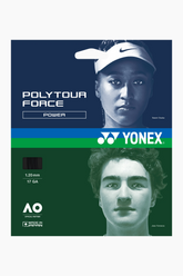 Yonex Polytour Force 120 Tennis String Set - Black Black 1.20mm 12M Set Grips Yonex